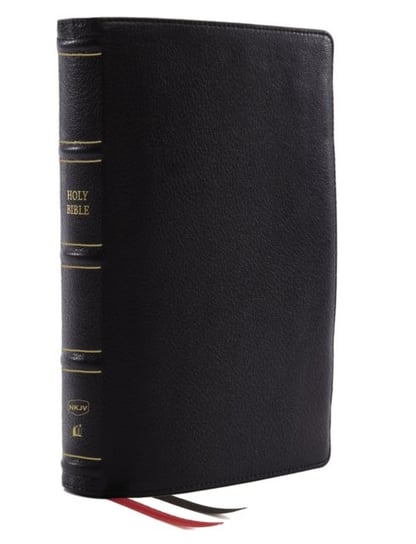 NKJV, Deluxe Thinline Reference Bible, Genuine Leather, Black, Red Letter, Comfort Print: Holy Bible Thomas Nelson