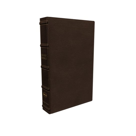 NKJV, Large Print Verse-by-Verse Reference Bible, Maclaren Series, Genuine Leather, Brown, Comfort P Thomas Nelson