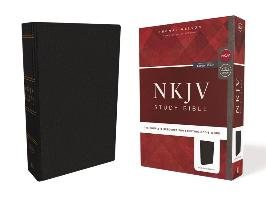 NKJV Study Bible, Premium Bonded Leather, Black, Red Letter Edition, Comfort Print: The Complete Resource for Studying God's Word Nelson Thomas