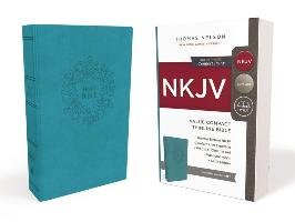 NKJV, Value Thinline Bible, Compact, Imitation Leather, Blue, Red Letter Edition, Comfort Print Nelson Thomas