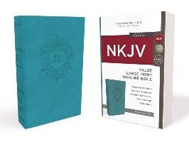 NKJV, Value Thinline Bible, Large Print, Imitation Leather, Blue, Red Letter Edition Nelson Thomas