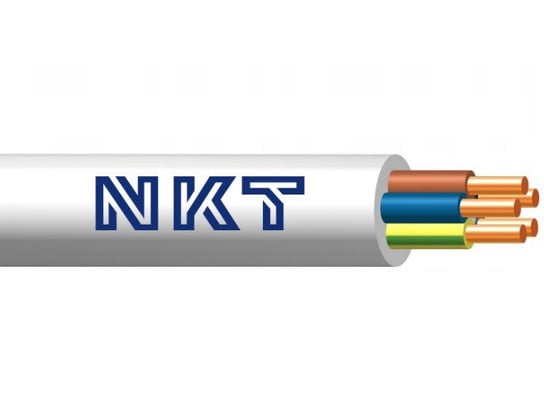 NKT przewód YDYzo 450/750 5x6 biały 172170006C0100 krążek 100m Inna marka