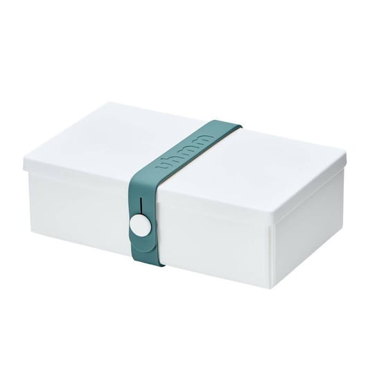 No.01 pudełko lunchbox składany Uhmm - white / petrol Uhmm