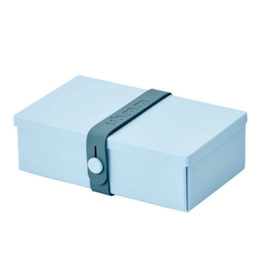 No.01 składany lunchbox z opaską Uhmm - light blue / petrol Uhmm