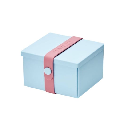 No.02 lunchbox składany z opaską Uhmm - light blue / pink Uhmm