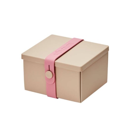No.02 składane pudełko na przekąski Uhmm - mocca / pink Uhmm