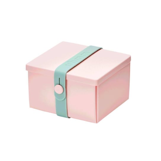 No.02 składany lunchbox z opaską Uhmm - pink / mint Uhmm