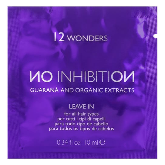 No Inhibition, 12 Wonders, Odżywka do włosów bez spłukiwania wielofunkcyjna, termoochrona, dodatkowa objętość, 10 ml No Inhibition