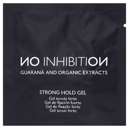 No Inhibition, Strong Hold Gel, Bardzo mocny żel do modelowania włosów małe opakowanie, 10 ml No Inhibition