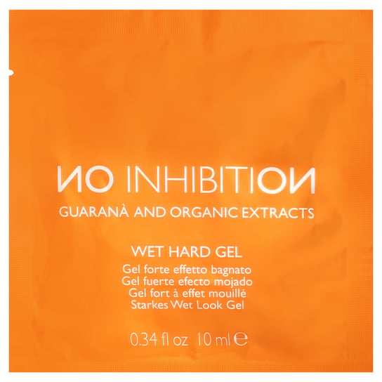 No Inhibition Wet Hard Gel, żel do modelowania nadający efekt mokrych włosów, z witaminami A, E, guaraną, filtrem UV, 10ml No Inhibition