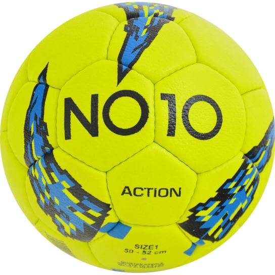 No10, Piłka ręczna, Action Junior roz 1 żółto-niebiesko-czarna, rozmiar 1 No10