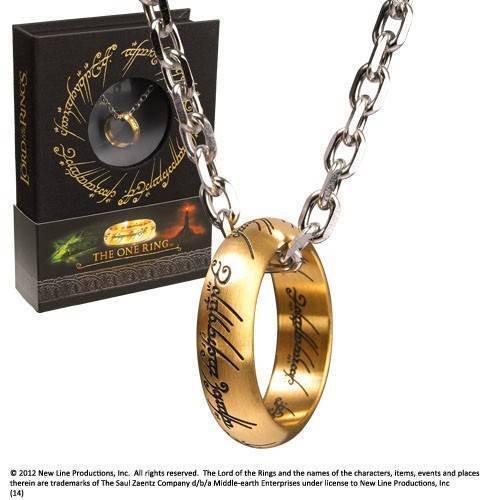 Noble Collection, naszyjnik z pierścieniem Lord of the Rings - The One Ring Noble Collection