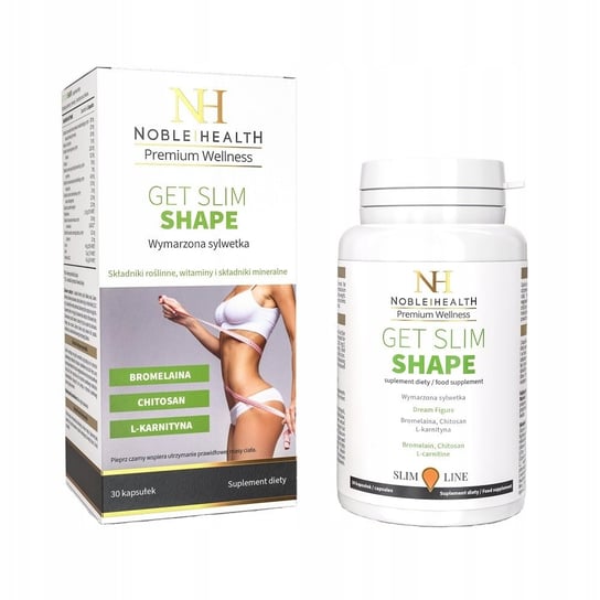 Noble Health, Get Slim Shape, Suplement diety dla utrzymania prawidłowej masy ciała, 30 kaps. Noble Health