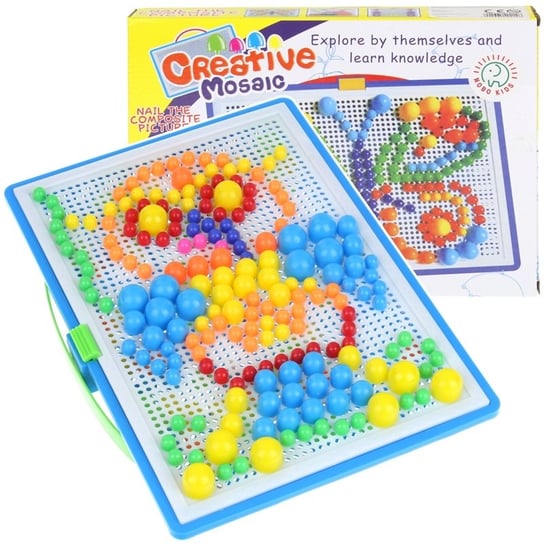 Nobo Kids, układanka mozaika puzzle grzybki pinezki w walizce Nobo Kids