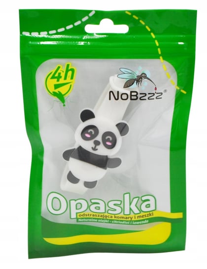 NoBzzz, Opaska Na Komary I Meszki Dla Dzieci Panda NoBzzz