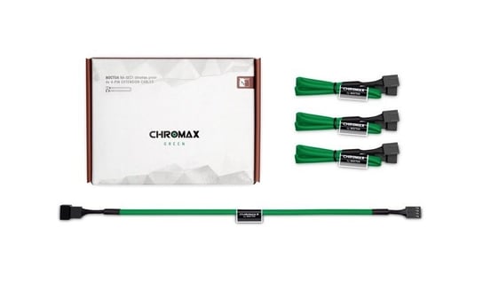 Noctua Chromax NA-SEC1.green przedłużacz 4-Pin PWM 30cm 4 szt. Noctua