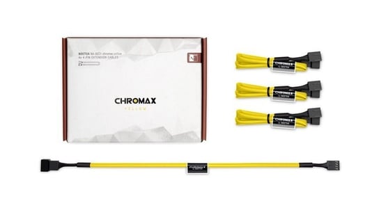 Noctua Chromax NA-SEC1.yellow przedłużacz 4-Pin PWM 30cm 4 szt Noctua
