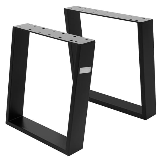 Nogi stołowe 80GRAD pochylane zestaw 2 40x43 cm czarne ze stali ML-Design ML-DESIGN