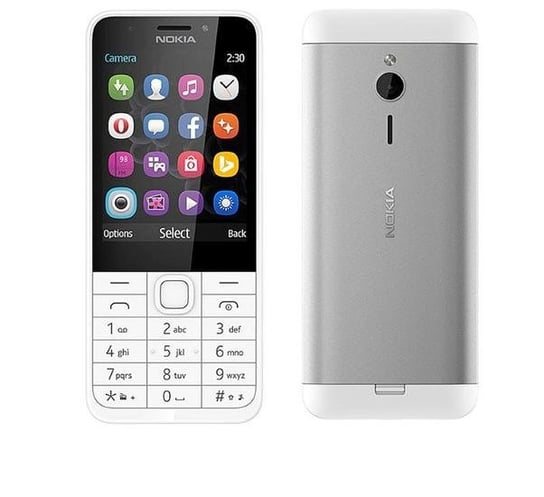 NOKIA 230, Dual Sim, 2 Mpx, srebrny Nokia