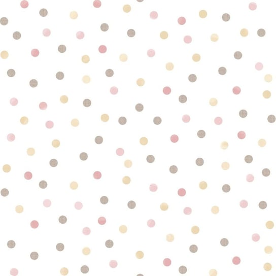 Noordwand Tapeta Mondo baby Confetti Dots, różowo-biało-brązowa Noordwand