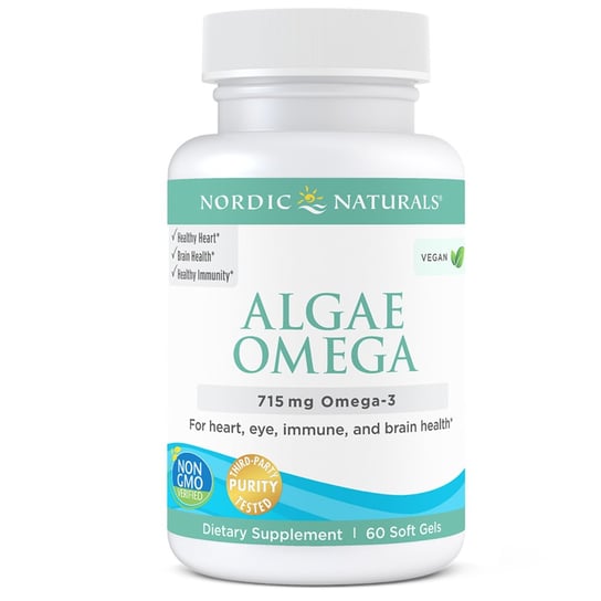 Nordic Naturals ALGAE wegańskie Omega-3 715 mg Suplement diety, 60 kaps. Nordic Naturals