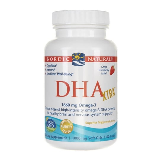 Nordic Naturals, DHA XTRA 1660 mg, smak truskawkowy, Suplement diety, 60 kaps. Nordic Naturals