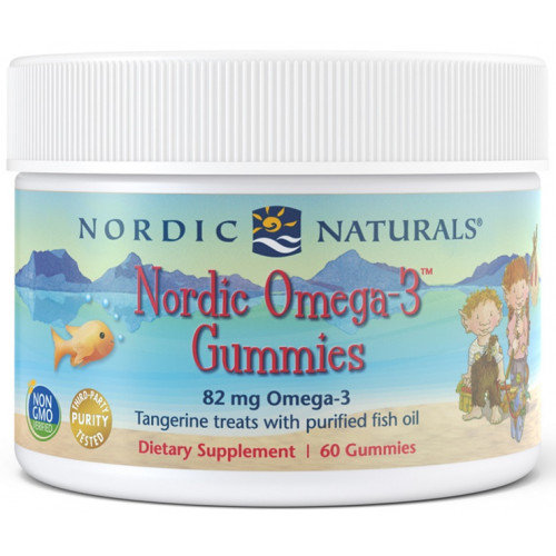 Nordic Naturals Omega 3  82mg smak mandarynkowy 60 żelek Nordic Naturals