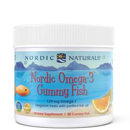 Nordic Naturals Omega 3 Gummy Fish 124 mg 30 żelek o smaku mandarynkowym Nordic Naturals