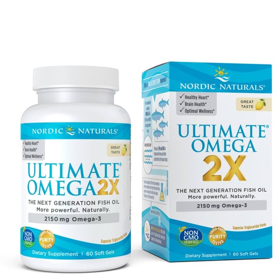 Nordic Naturals Ultimate Omega 2X 2150 mg  Suplement diety, 60 kaps. miękkich o smaku cytrynowym Nordic Naturals
