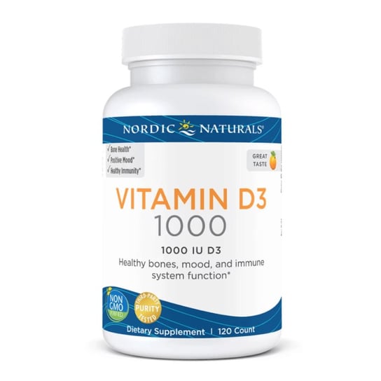 Nordic Naturals Vitamin D3 1000IU, suplement diety, 120 kapsułek Nordic Naturals