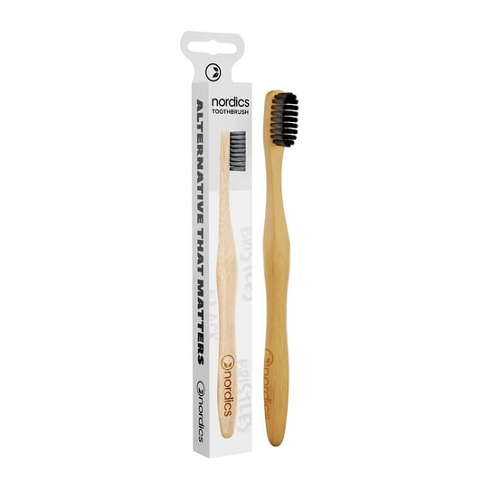 Nordics,Bamboo Toothbrush bambusowa szczoteczka do zębów Charcoal Nordics