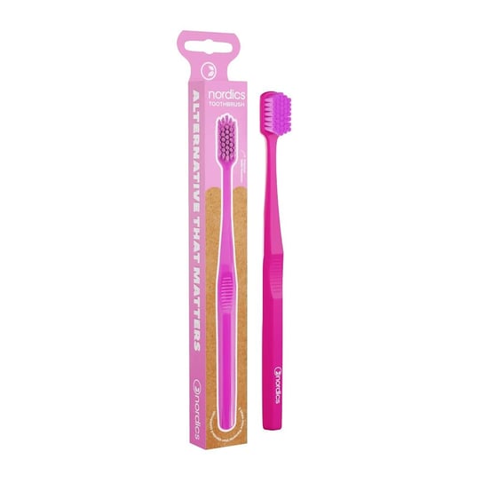 Nordics,Premium Toothbrush szczoteczka do zębów z tworzywa pla Pink Nordics