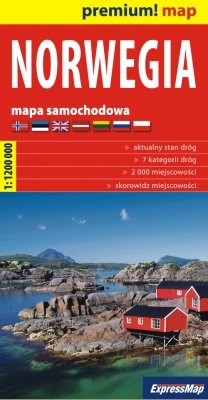 Norewgia. Mapa samochodowa 1:1200 000 Opracowanie zbiorowe