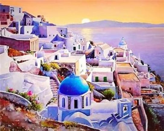 Norimpex, Zestaw do malowania po numerach Santorini, 50x40 cm Norimpex