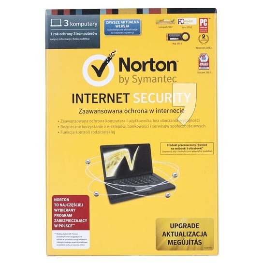 Norton Internet Security 2014 PL, 3 użytkowników, kontynuacja na 1 rok Symantec