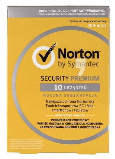 Norton Security Premium 3.0, cyfrowa, 10 stanowisk, 1 rok, polski Inny producent