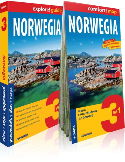Norwegia 3w1: Przewodnik + atlas + mapa Duda Tomasz