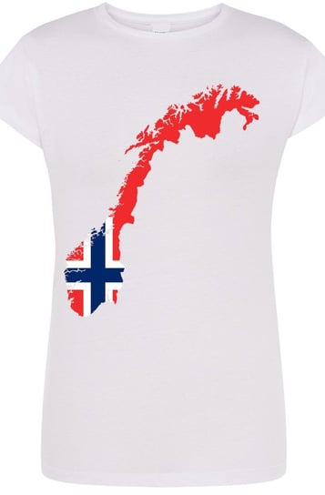 Norwegia Flaga Damski T-shirt Logo Nadruk Rozm.S Inna marka