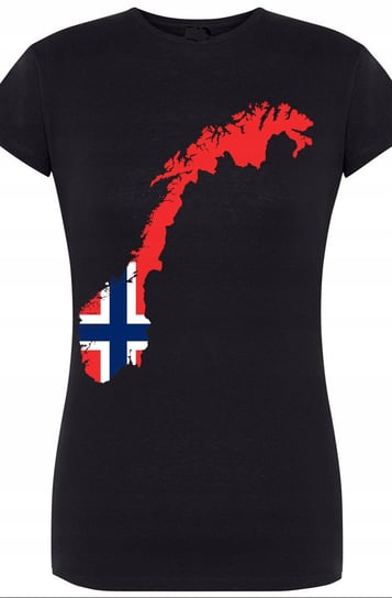 Norwegia Flaga Damski T-shirt Logo Nadruk Rozm.XL Inna marka