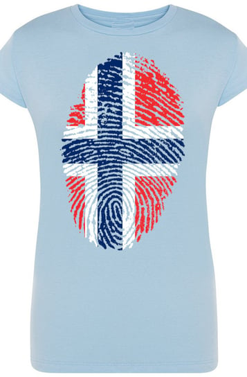 Norwegia Flaga Odcisk Damski T-Shirt Rozm.XXL Inna marka