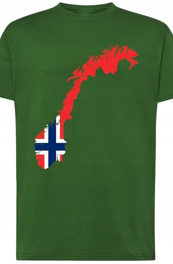 Norwegia Męski T-shirt Flaga Nadruk Modny Rozm.L Inna marka