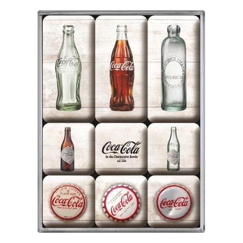Nostalgic-Art Merchandising Gmb, Zestaw magnesów 9 szt CocaCola Nostalgic-Art Merchandising