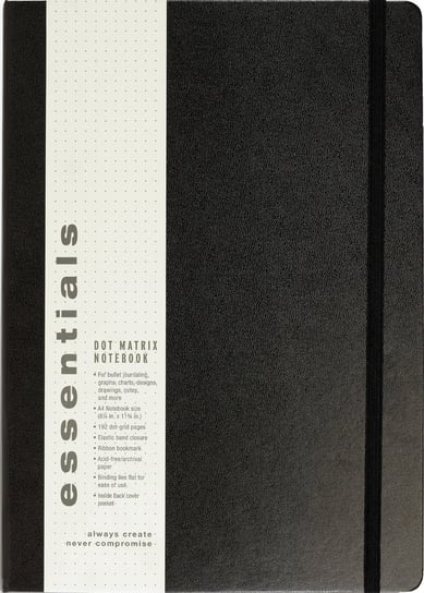 Notatnik Essentials, Peter Pauper Press, A4, czarny Peter Pauper Press