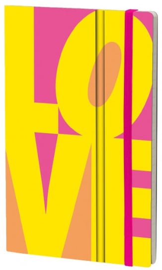 notatnik Fluo Love21 x 13 cm karton/papier żółty TWM