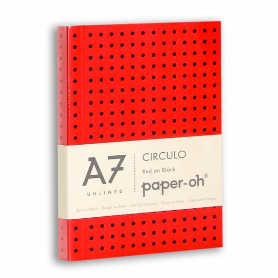 Notatnik gładki, A7, Oh not circulo, czerwony Hartley&Marks Publishers Ltd