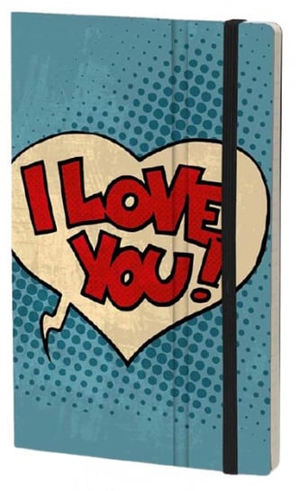 Notatnik I Love You21 x 13 cm papier/karton z kością słoniową Stifflex