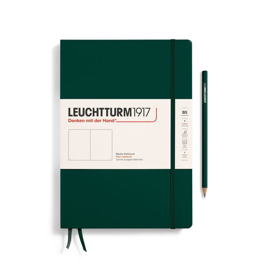 Notatnik Leuchtturm1917 Composition B5, Twarda Oprawa, Gładki, Forest Green Leuchtturm