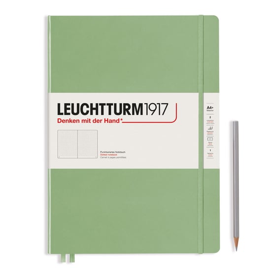 Notatnik Leuchtturm1917 Master Slim A4+, Kropki, Sage Inna marka