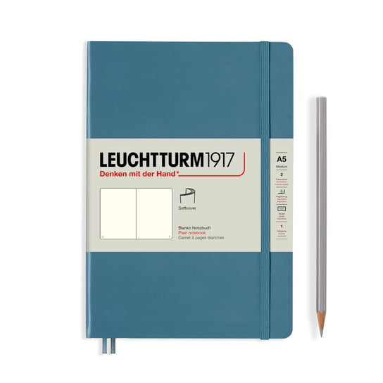 Notatnik Leuchtturm1917 Medium A5, miękka oprawa, gładki, Stone Blue Leuchtturm