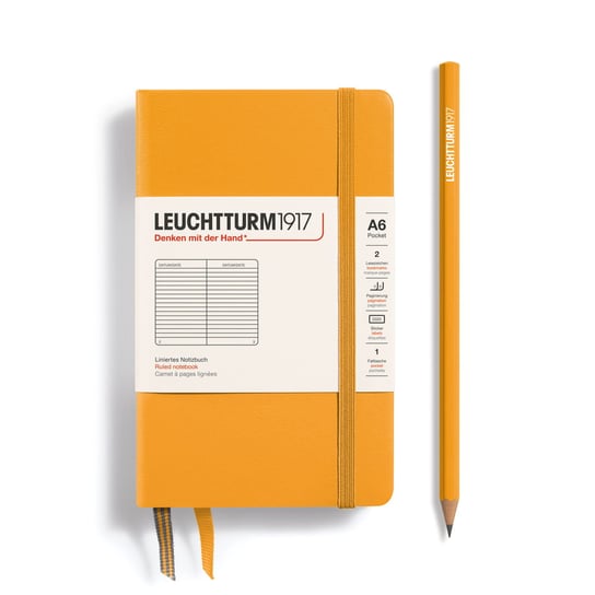 Notatnik Leuchtturm1917 Pocket A6, twarda oprawa, linie, Rising Sun Leuchtturm